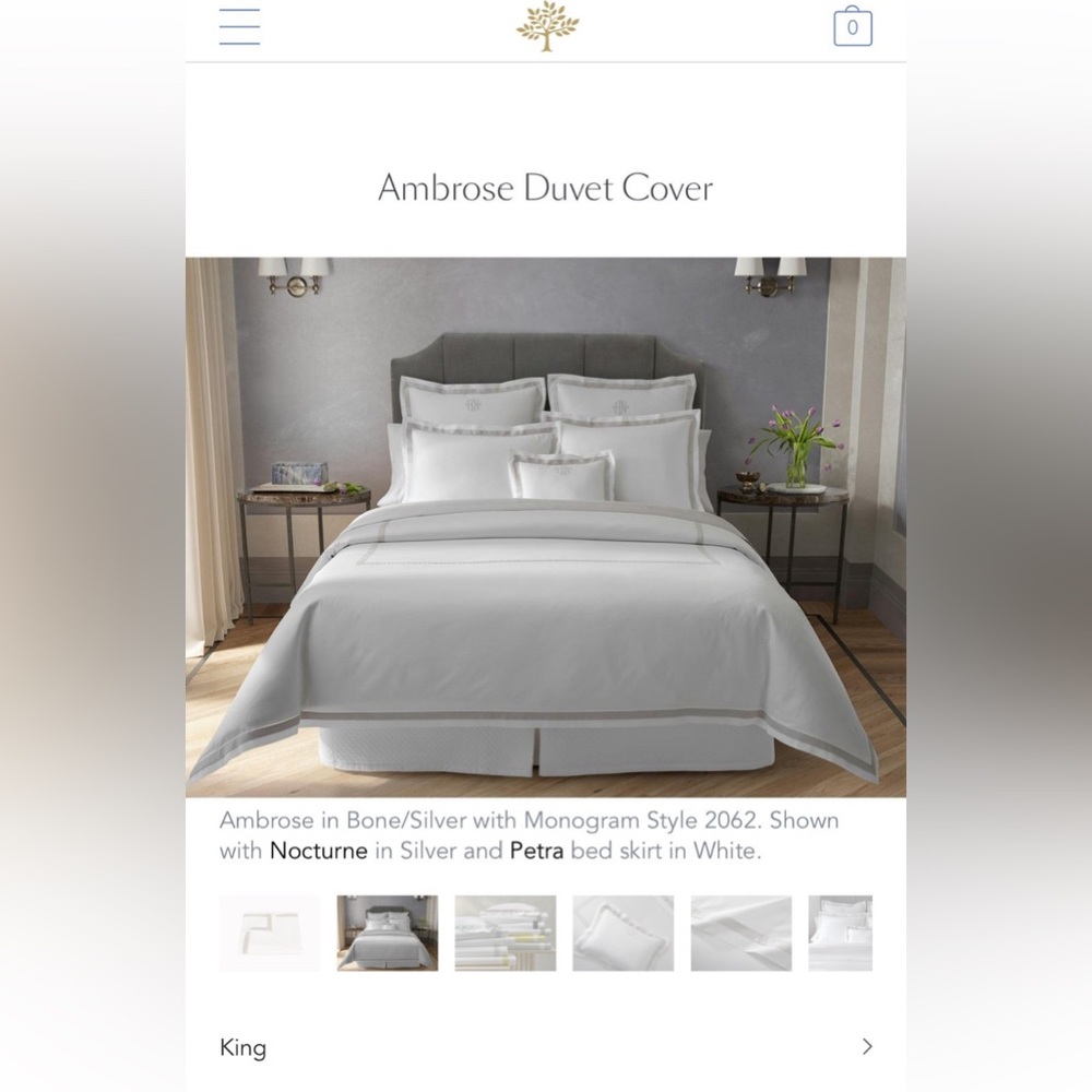 Matouk Ambrose Duvet Cover